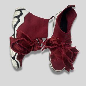 RED VALENTINO Glam-run satin tip stretch high top Sneakers Size 35